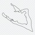 Blank map of Wake Island. High quality map of Wake Island on transparent background for your web site design, app, UI. Oceania.